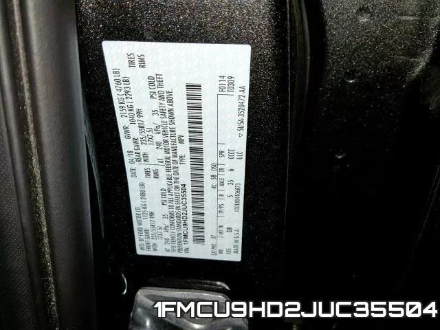 1FMCU9HD2JUC35504 фото 2
