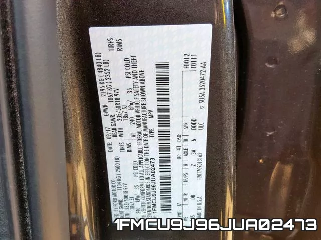 1FMCU9J96JUA02473 фото 2