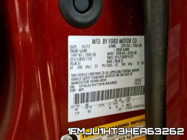 1FMJU1HT3HEA63262 фото 2