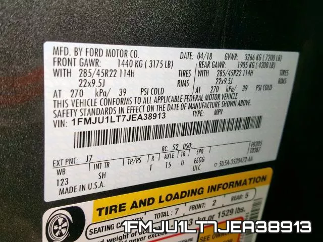1FMJU1LT7JEA38913 фото 2
