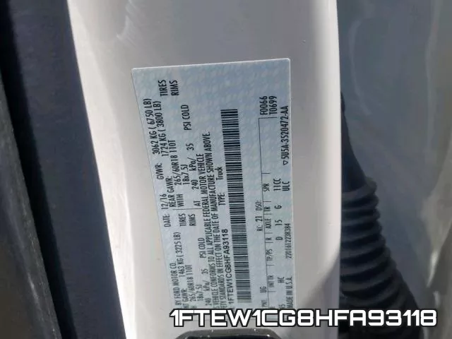 1FTEW1CG8HFA93118 фото 2