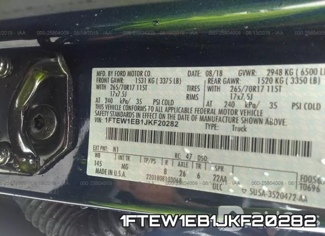 1FTEW1EB1JKF20282 фото 10