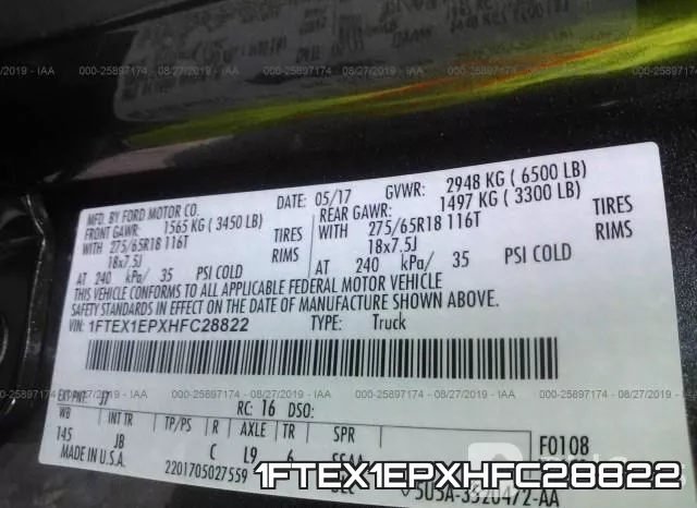 1FTEX1EPXHFC28822 фото 10