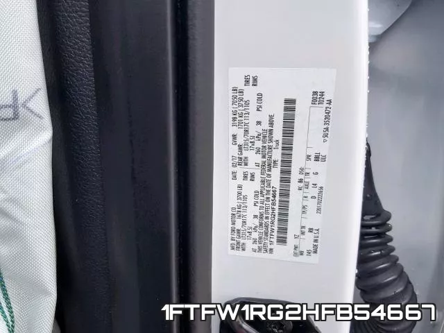 1FTFW1RG2HFB54667 фото 2