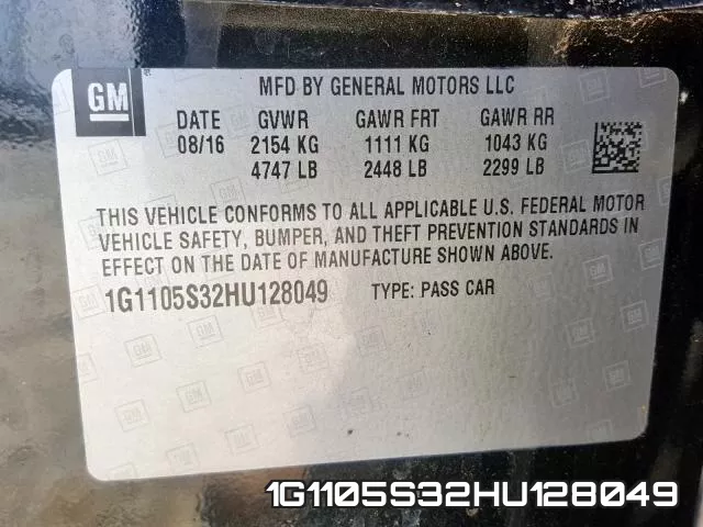 1G1105S32HU128049 фото 2