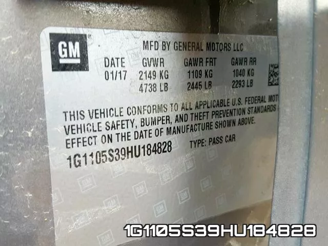 1G1105S39HU184828 фото 2