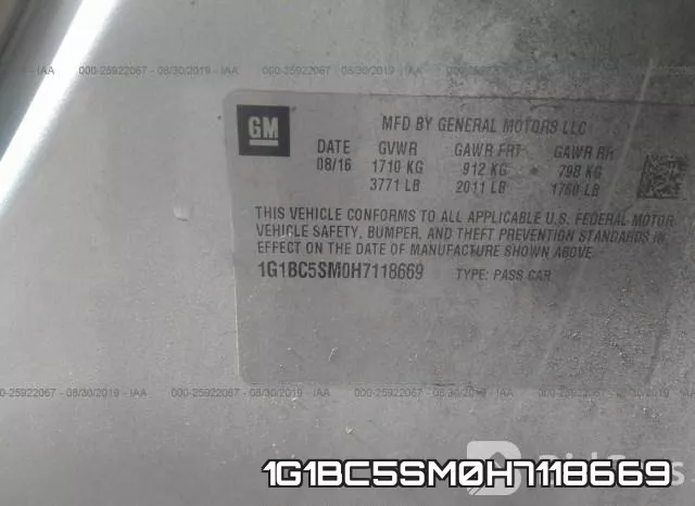 1G1BC5SM0H7118669 фото 10