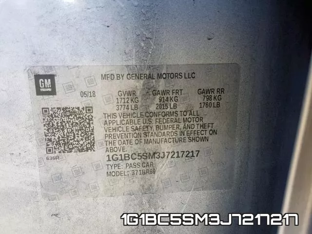 1G1BC5SM3J7217217 фото 2