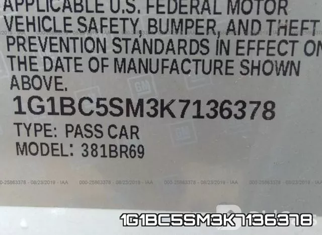 1G1BC5SM3K7136378 фото 10