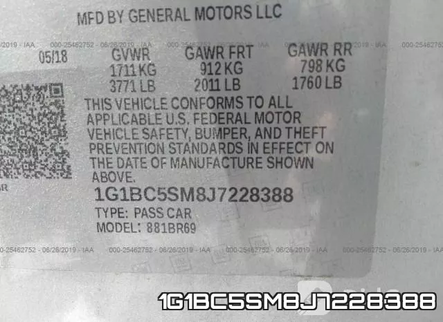 1G1BC5SM8J7228388 фото 10