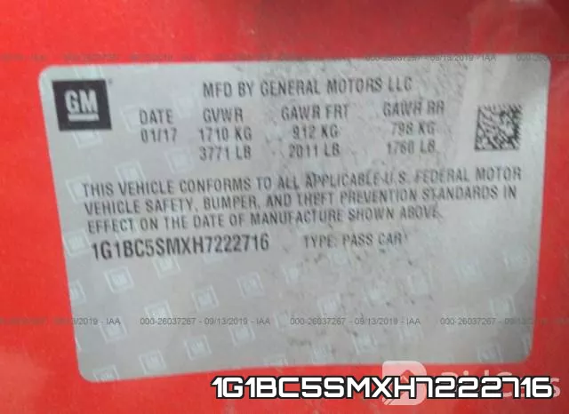 1G1BC5SMXH7222716 фото 9