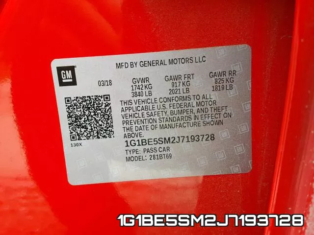 1G1BE5SM2J7193728 фото 2