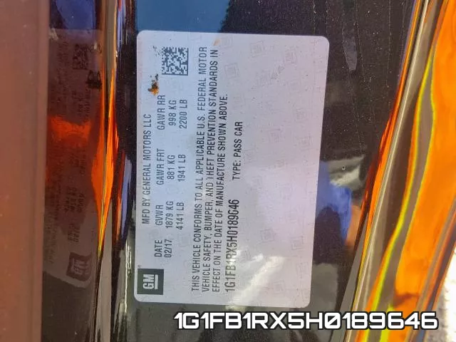 1G1FB1RX5H0189646 фото 2