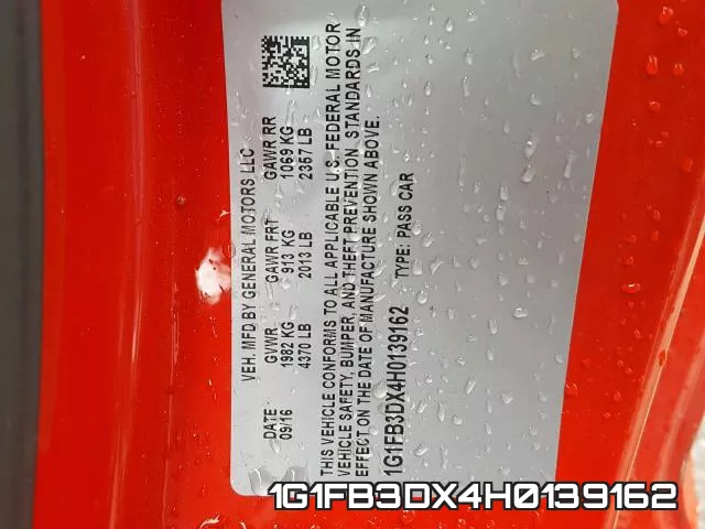 1G1FB3DX4H0139162 фото 2