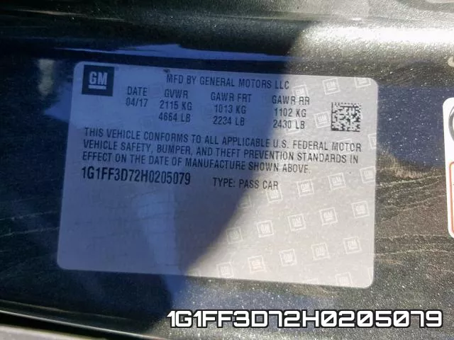 1G1FF3D72H0205079 фото 2