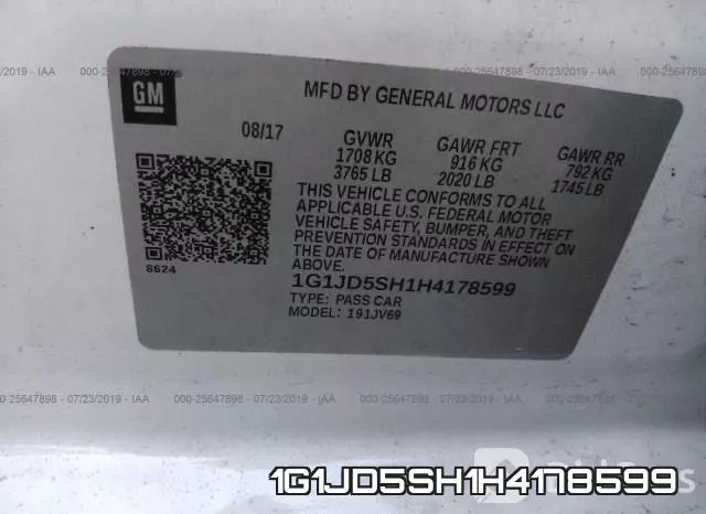 1G1JD5SH1H4178599 фото 10