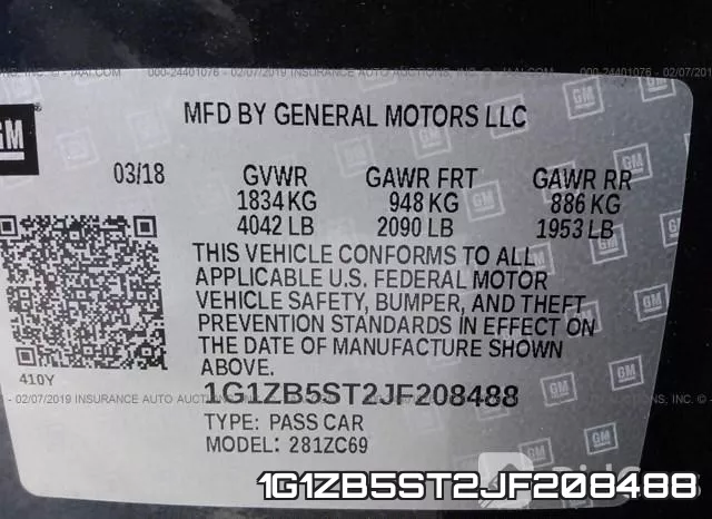 1G1ZB5ST2JF208488 фото 10