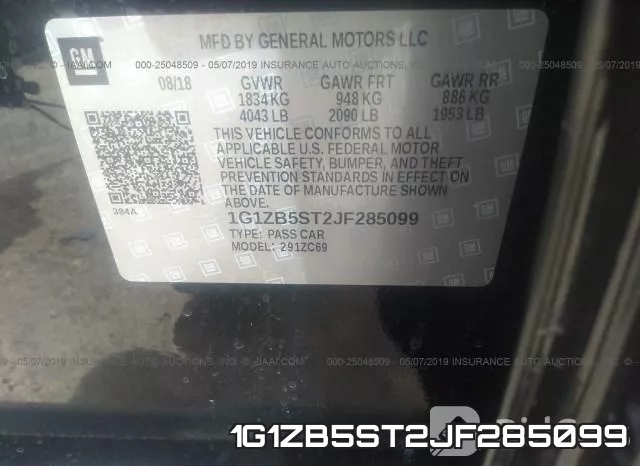 1G1ZB5ST2JF285099 фото 10