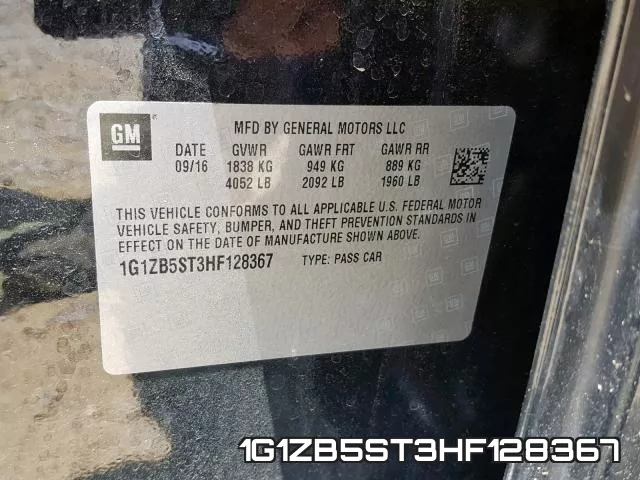 1G1ZB5ST3HF128367 фото 2
