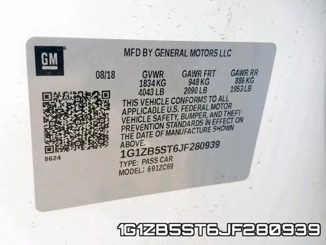 1G1ZB5ST6JF280939 фото 2