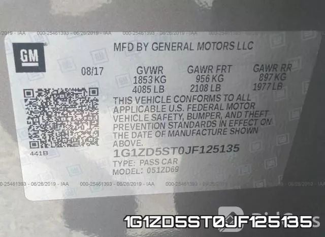 1G1ZD5ST0JF125135 фото 10