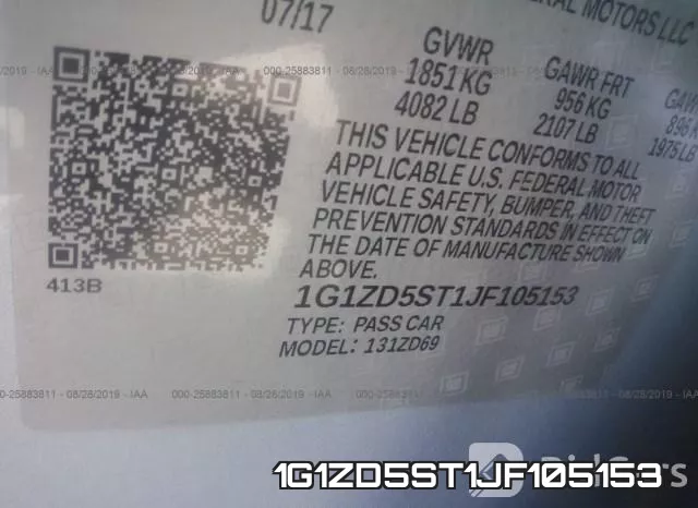 1G1ZD5ST1JF105153 фото 9