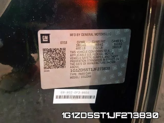 1G1ZD5ST1JF273830 фото 2