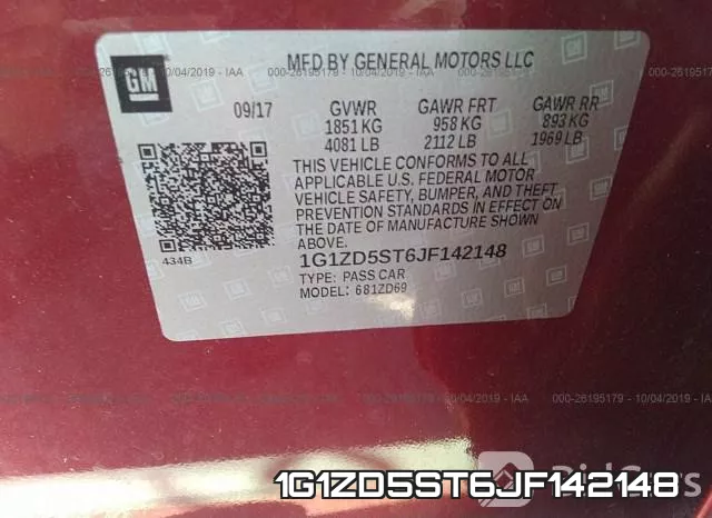 1G1ZD5ST6JF142148 фото 10
