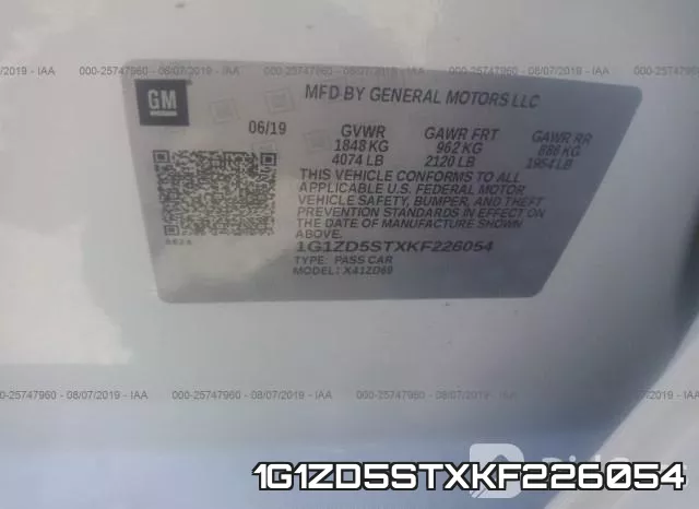 1G1ZD5STXKF226054 фото 10