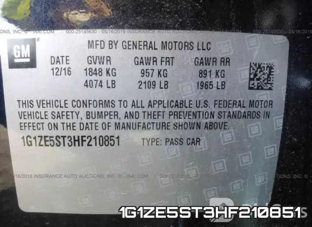 1G1ZE5ST3HF210851 фото 10