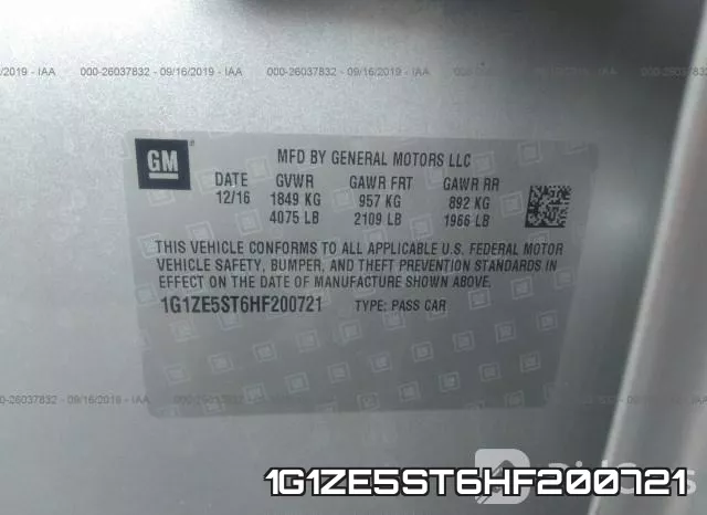 1G1ZE5ST6HF200721 фото 10