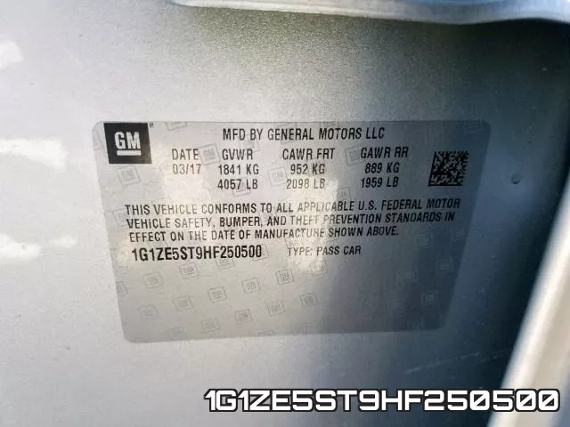 1G1ZE5ST9HF250500 фото 2