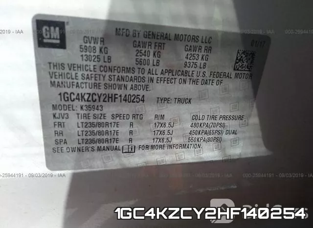 1GC4KZCY2HF140254 фото 10