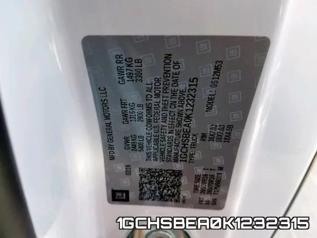 1GCHSBEA0K1232315 фото 2