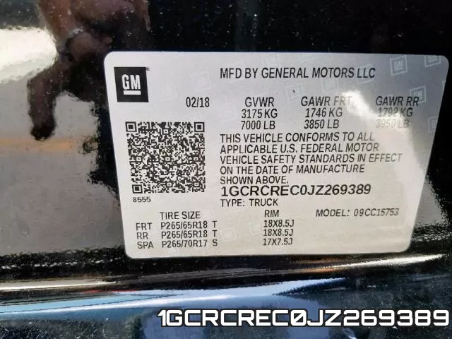 1GCRCREC0JZ269389 фото 2