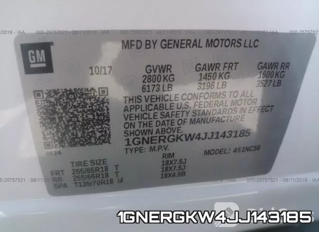 1GNERGKW4JJ143185 фото 10