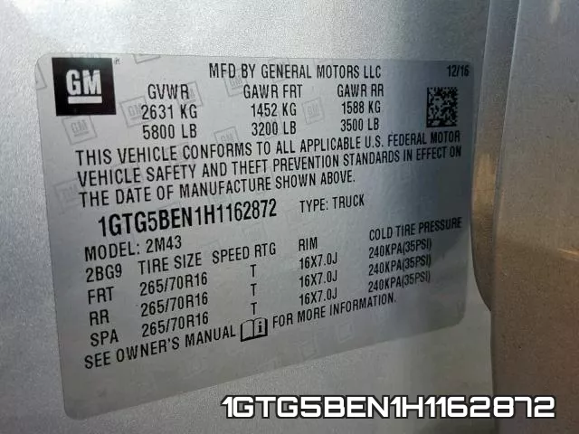 1GTG5BEN1H1162872 фото 2