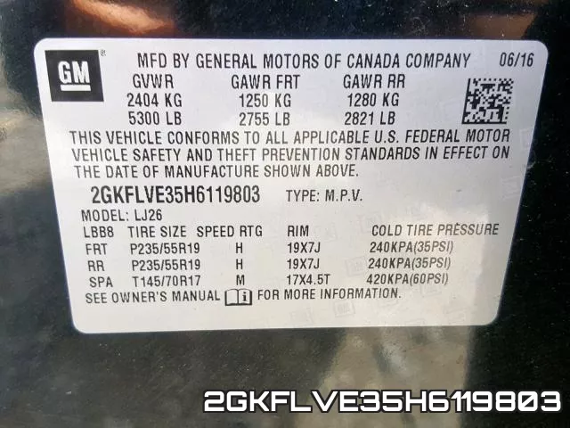 2GKFLVE35H6119803 фото 2