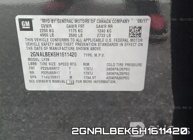 2GNALBEK6H1611420 фото 10