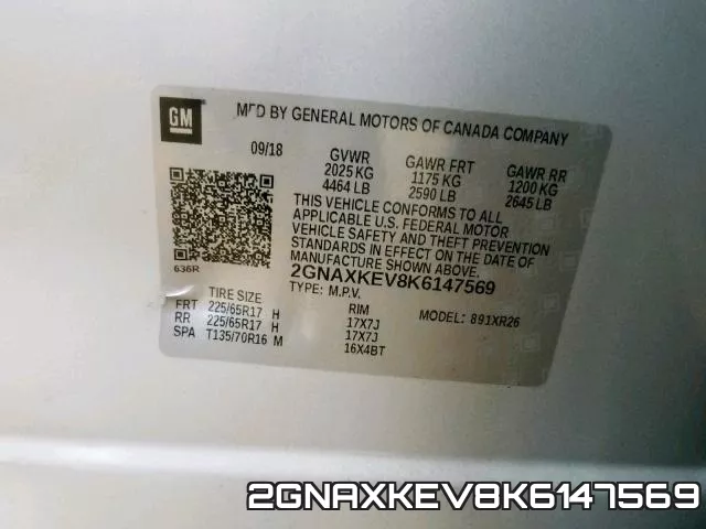 2GNAXKEV8K6147569 фото 2