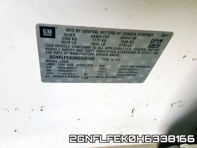 2GNFLFEK0H6338166 фото 2
