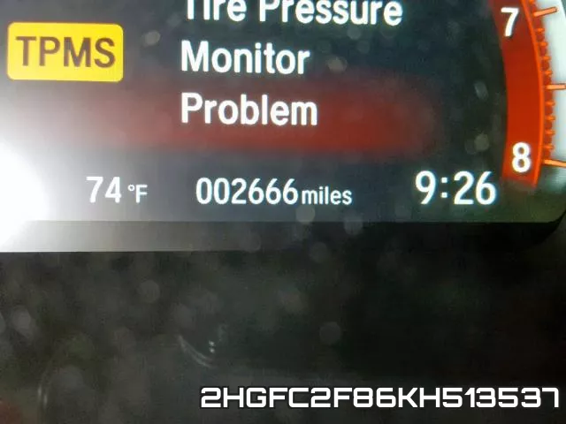 2HGFC2F86KH513537 фото 9