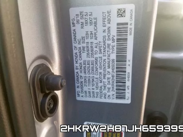 2HKRW2H87JH659399 фото 2