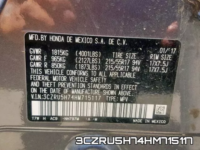 3CZRU5H74HM715117 фото 2