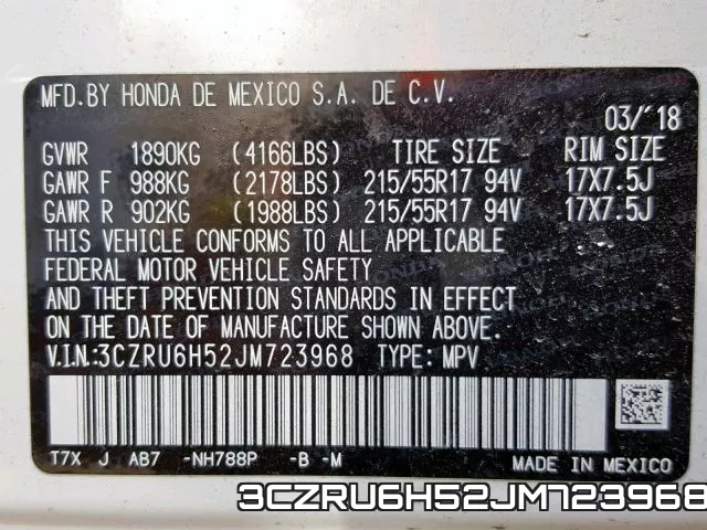 3CZRU6H52JM723968 фото 2