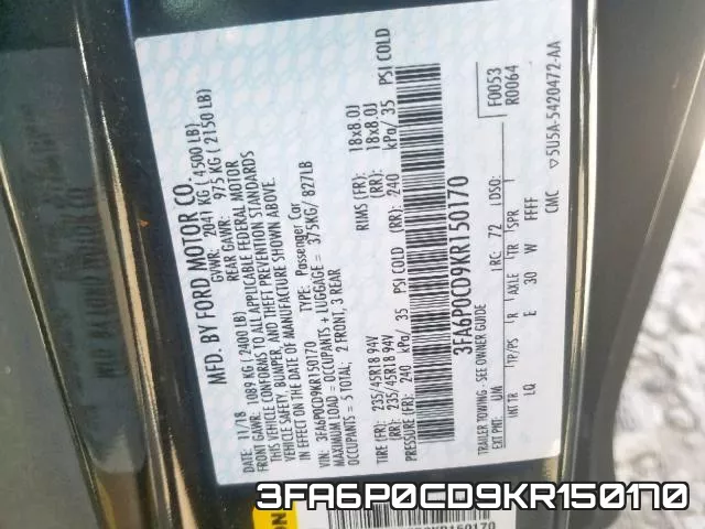 3FA6P0CD9KR150170 фото 2