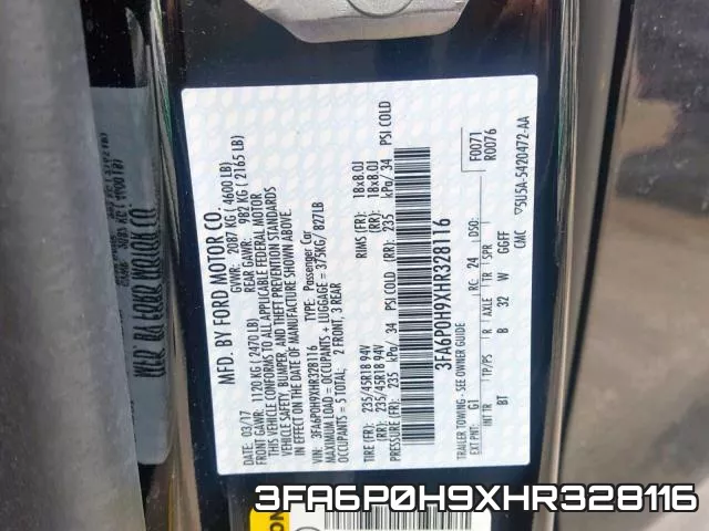 3FA6P0H9XHR328116 фото 2