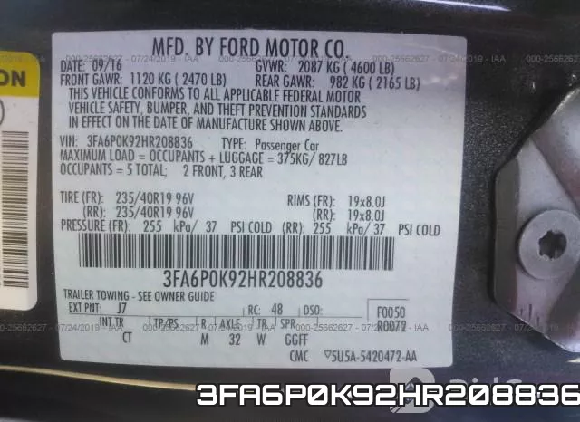 3FA6P0K92HR208836 фото 10