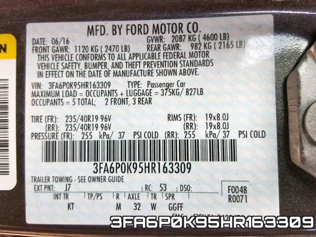 3FA6P0K95HR163309 фото 2