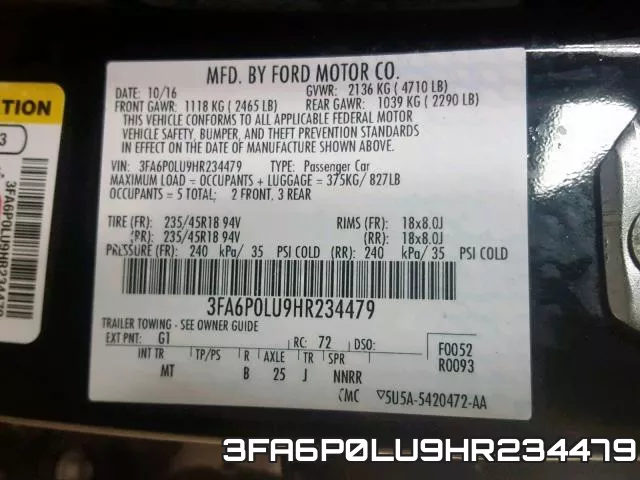 3FA6P0LU9HR234479 фото 2